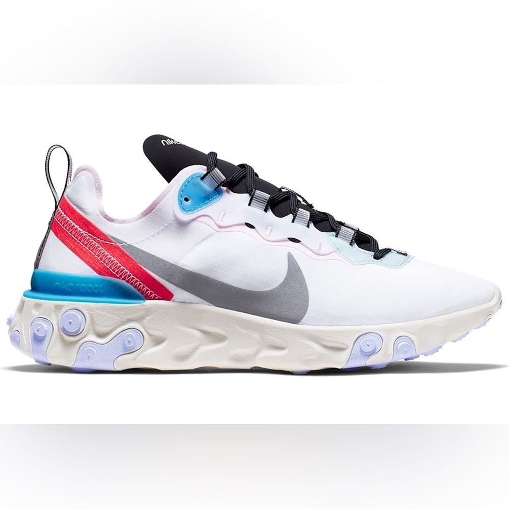 Women's Nike React Element 55 Athletic Shoes - Blue Hero - 9.5